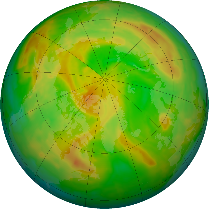 Arctic ozone map for 05 June 2013